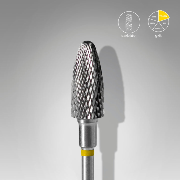 PUNTA CARBIDE CONO GIALLO DIAMETRO 6MM STALEKS FT90Y060/14