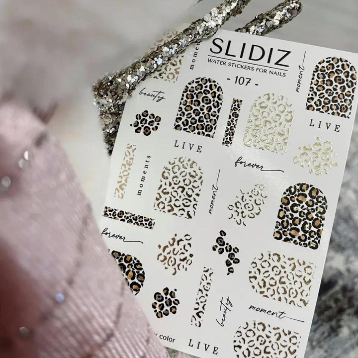 SLIDIZ WATER DECAL CON FOIL ORO N°107