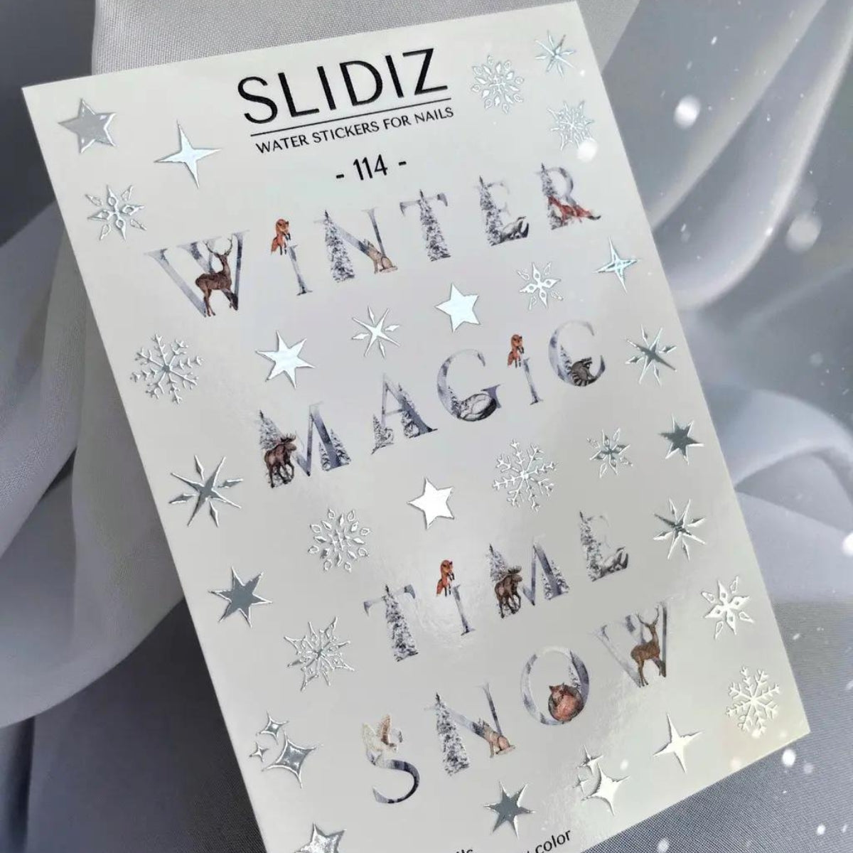 SLIDIZ WATER DECAL CON FOIL ARGENTO N°114