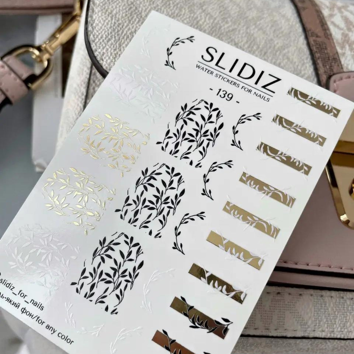 SLIDIZ WATER DECAL CON ORO N°139