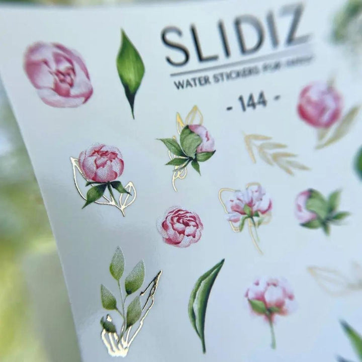 SLIDIZ WATER DECAL CON FOIL ORO N°144