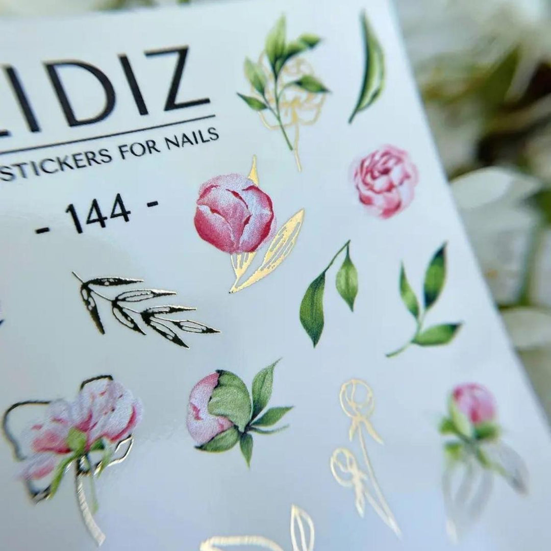 SLIDIZ WATER DECAL CON FOIL ORO N°144