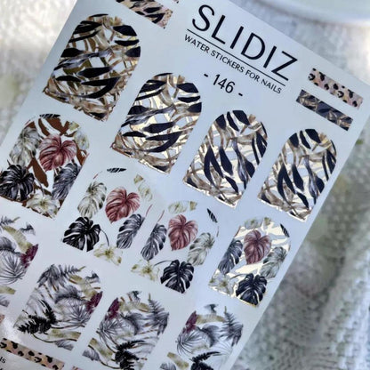 SLIDIZ WATER DECAL CON FOIL ORO N°146