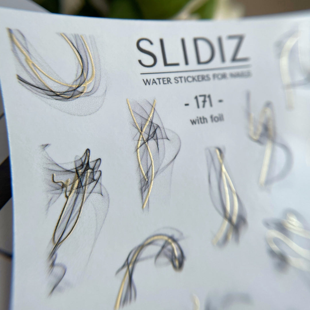 SLIDIZ WATER DECAL CON FOIL ORO N°171