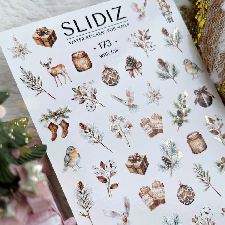 SLIDIZ WATER DECAL CON FOIL ORO N°173