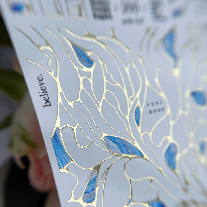 SLIDIZ WATER DECAL CON FOIL ORO N°200