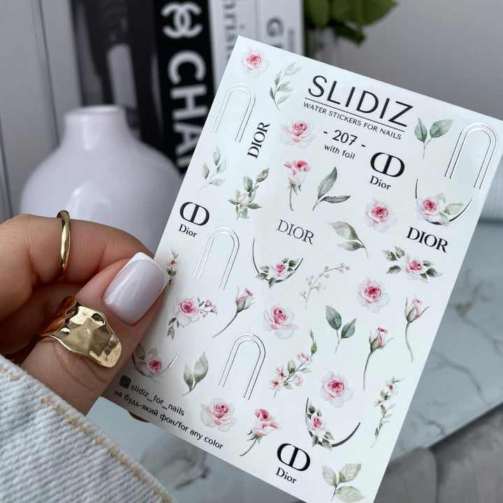 SLIDIZ WATER DECAL CON FOIL ORO N°207