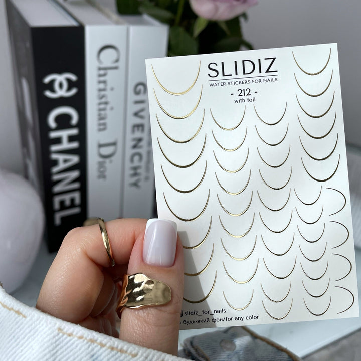 SLIDIZ WATER DECAL CON FOIL ORO N°212