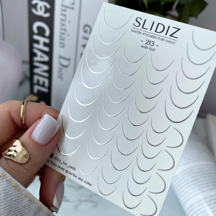 SLIDIZ WATER DECAL CON FOIL ARGENTO N°213