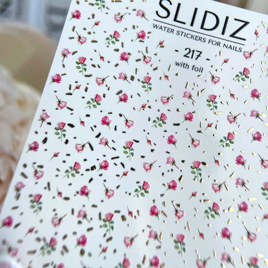 SLIDIZ WATER DECAL CON FOIL ORO N°217