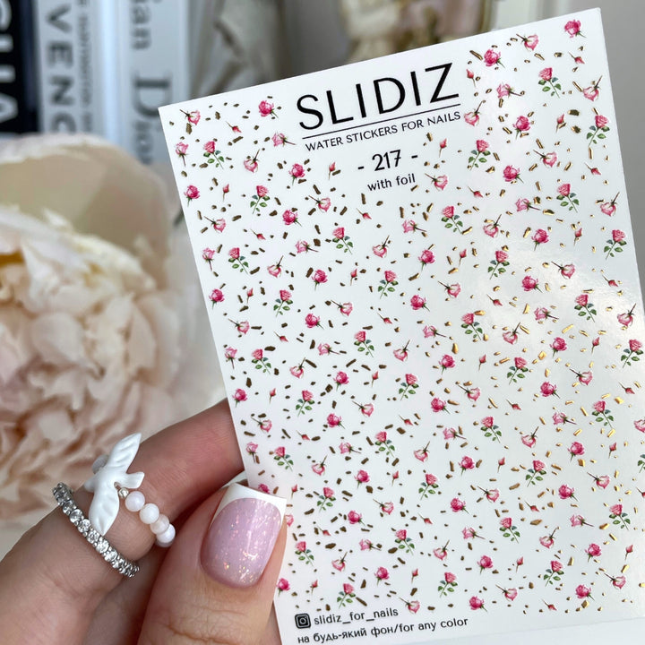 SLIDIZ WATER DECAL CON FOIL ORO N°217