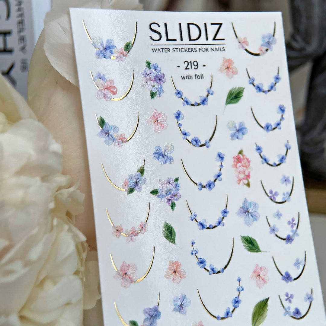 SLIDIZ WATER DECAL CON FOIL ORO N°219