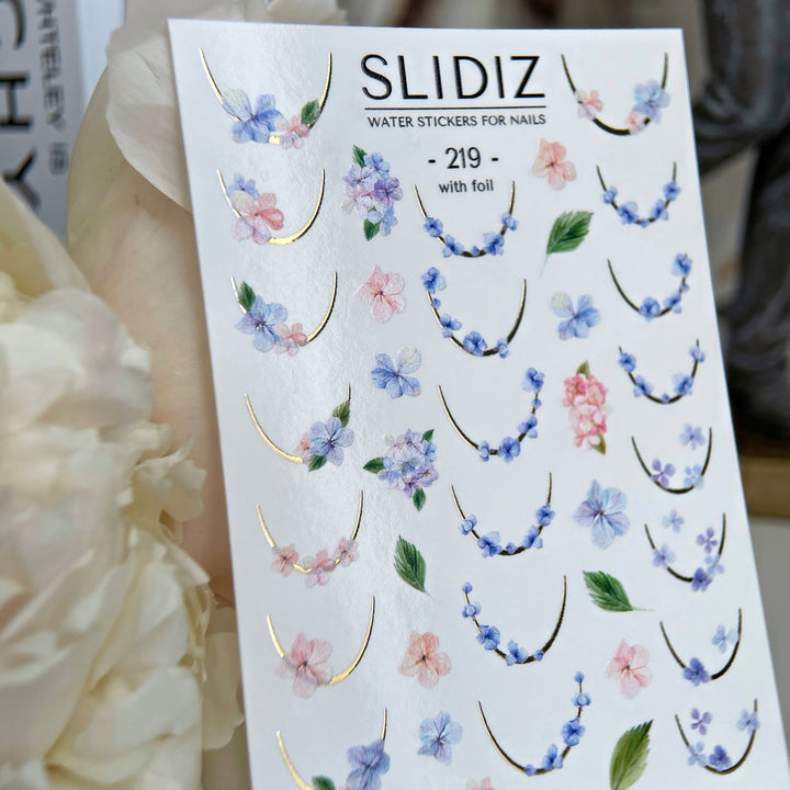 SLIDIZ WATER DECAL CON FOIL ORO N°219