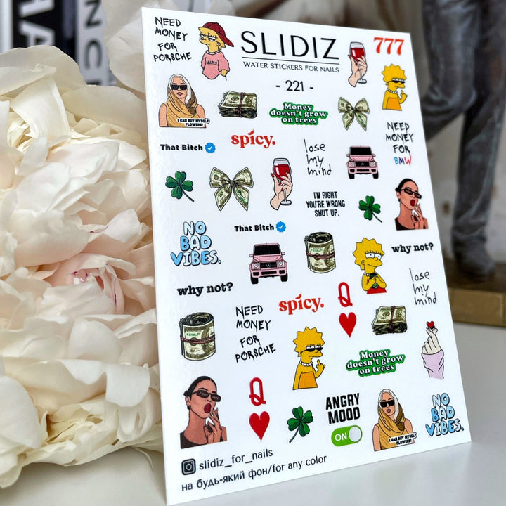 SLIDIZ WATER DECAL N°221