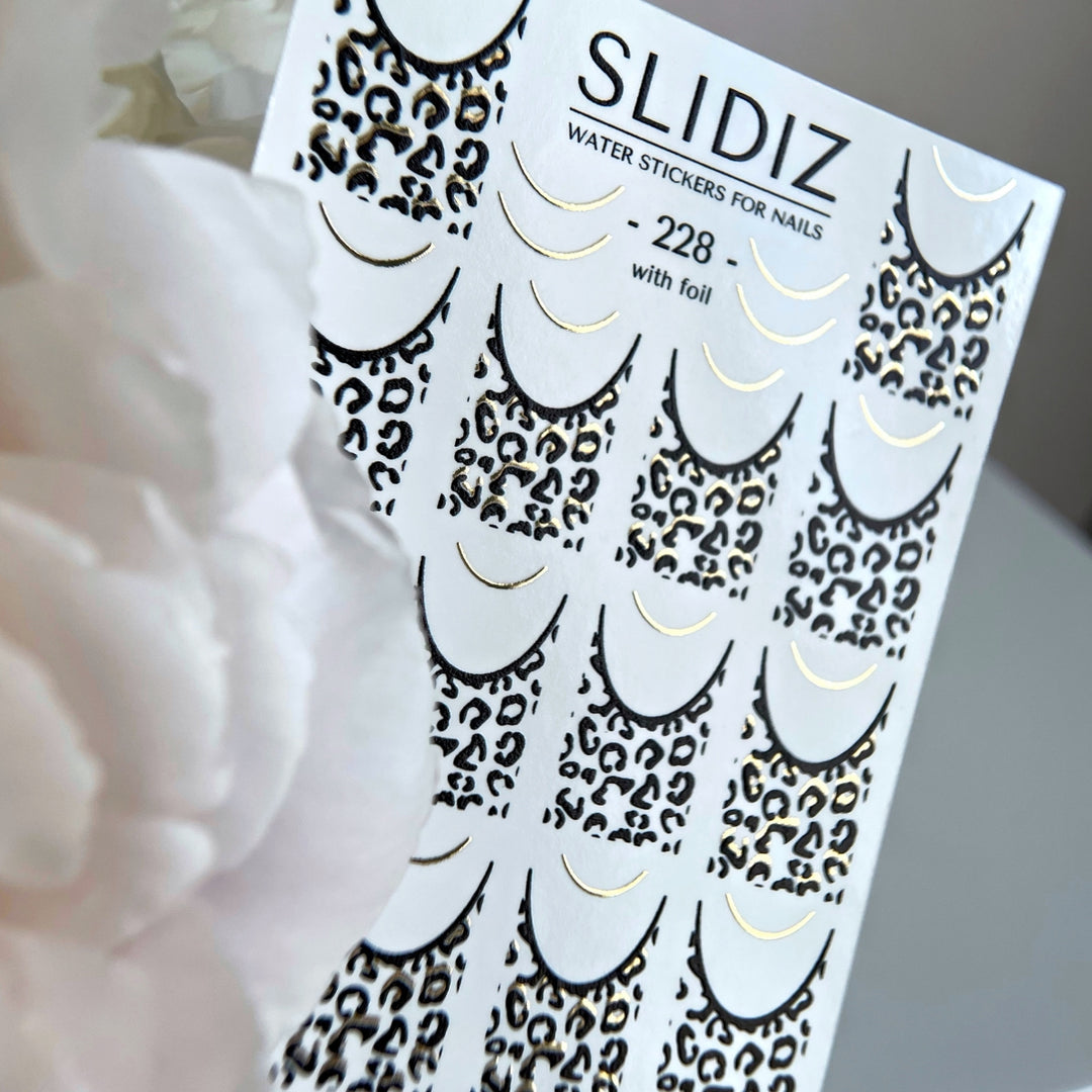 SLIDIZ WATER DECAL CON FOIL ORO N°228