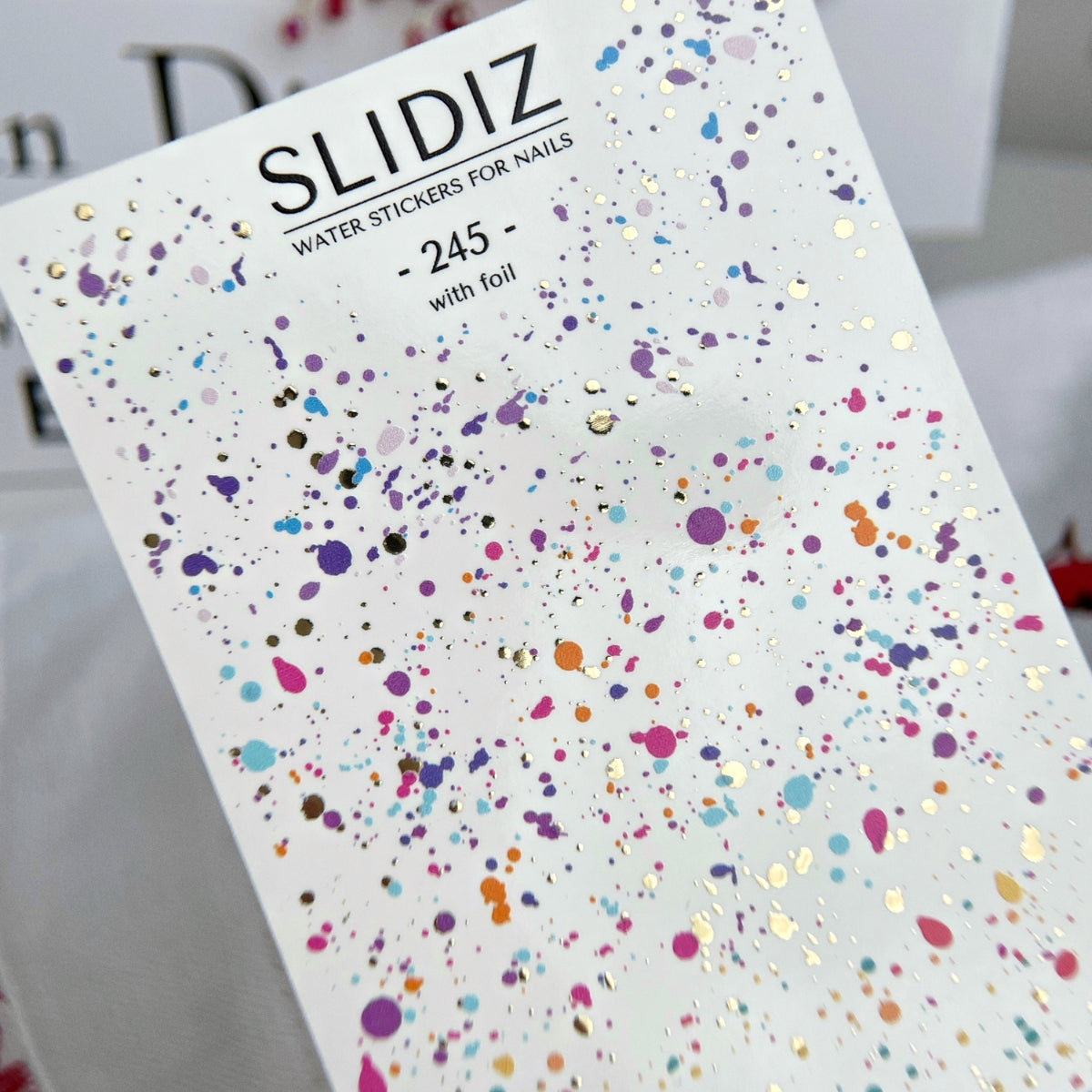 SLIDIZ WATER DECAL CON FOIL ORO N°245