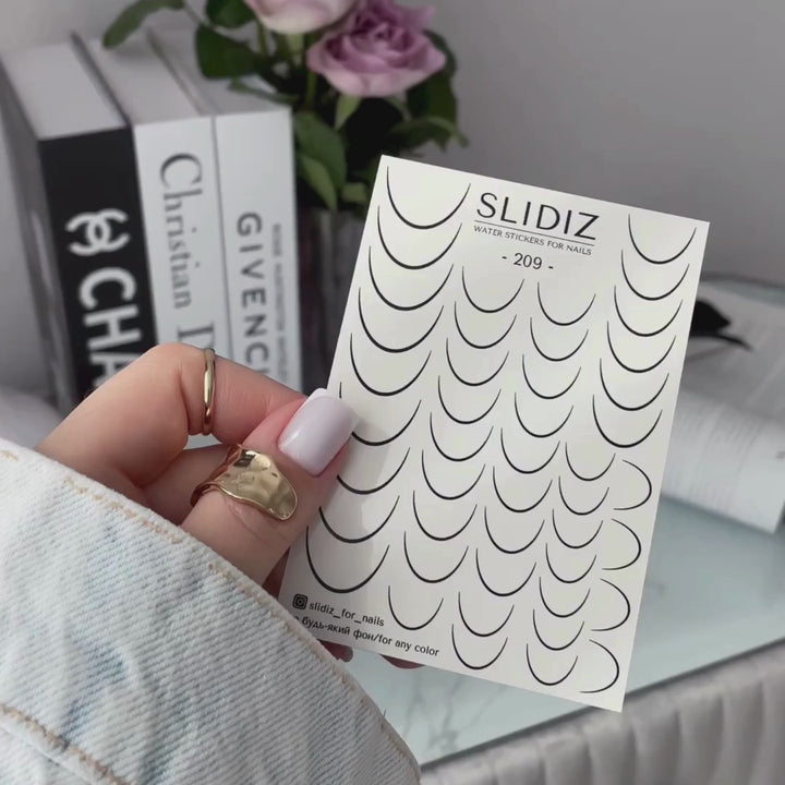 SLIDIZ WATER DECAL CON FOIL ORO N°212