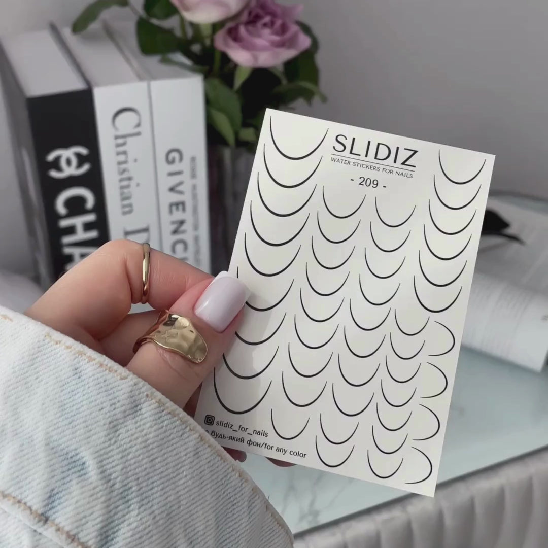 SLIDIZ WATER DECAL CON FOIL ORO N°214